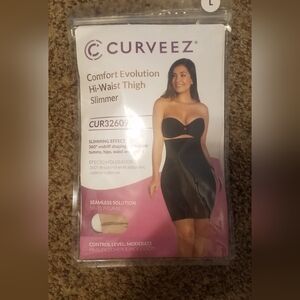 NWT Curveez Nude Hi-Waist Thigh Slimmer Large